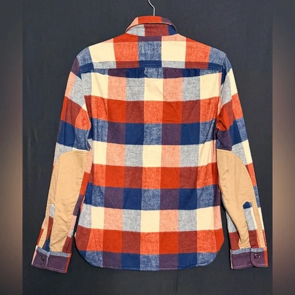 Todd Snyder & LL Bean Chamois Tan Plaid Shirt NWOT Soft Portuguese Flannel - Picture 2 of 12